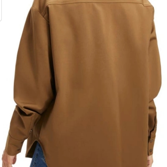 Good American cotton blend button-down shirt size 1 - Picture 8 of 9